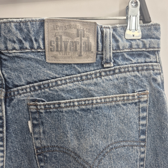 Levis Mens Vintage Y2k Retro Blue Silver Tab Straight Leg Size 34x29 - Picture 10 of 15
